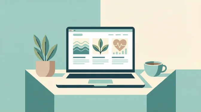 Site web professionnel sur ordinateur