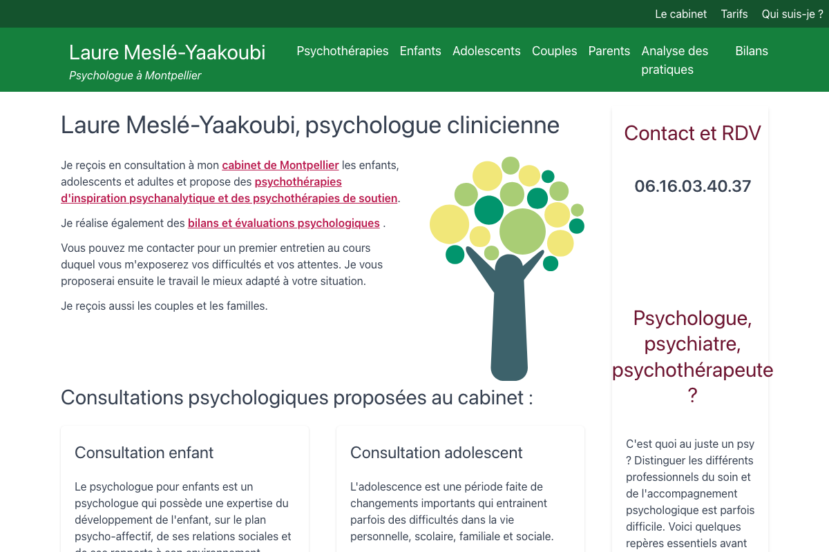 Aperçu du site Laure Yaakoubi